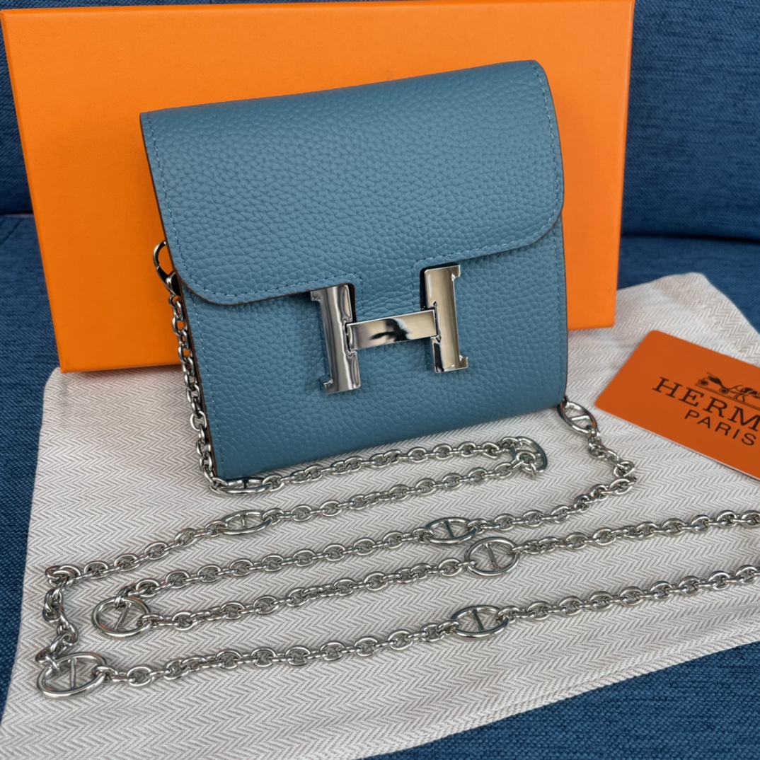 H**mes constance togo leather-13*11.8cm