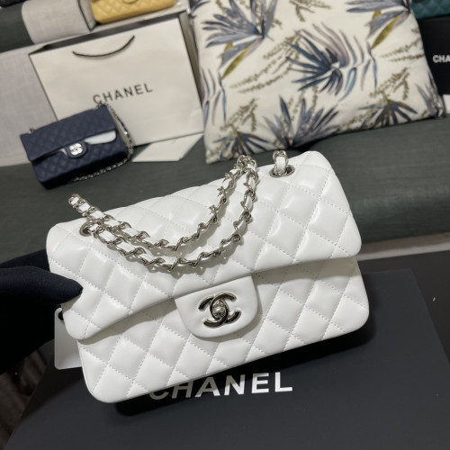 Ch@nel Flap Bag-Lambskin Leather-23CM