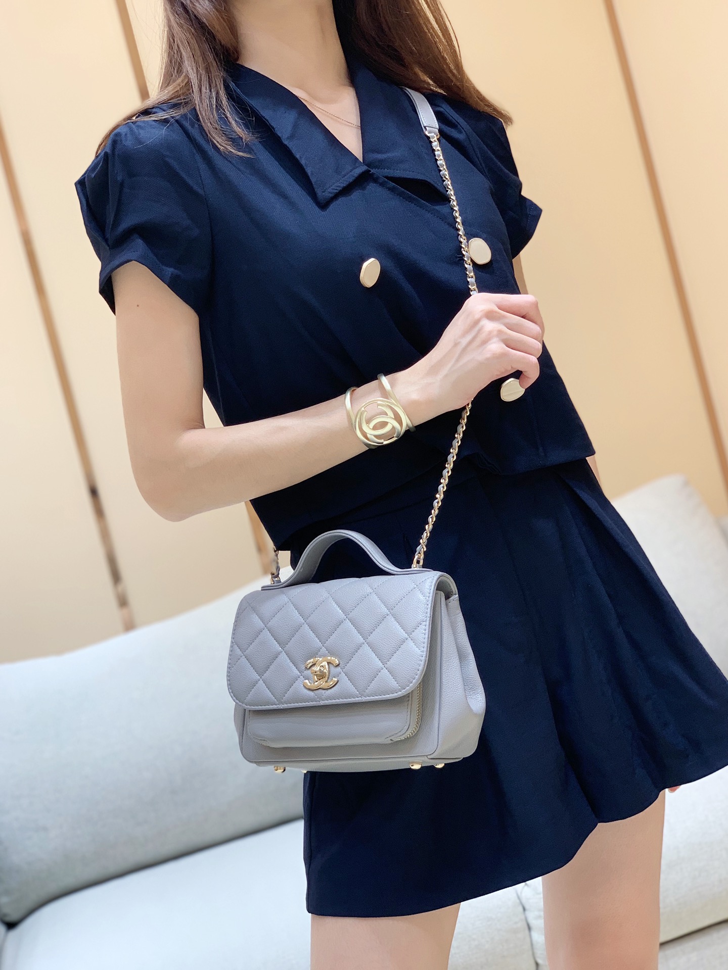 Ch@nel Flap Bag-25x21x7CM