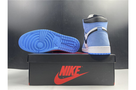 AIR JORDAN 1 RETRO HIGH WHITE UNIVERSITY BLUE BLACK 555088-134