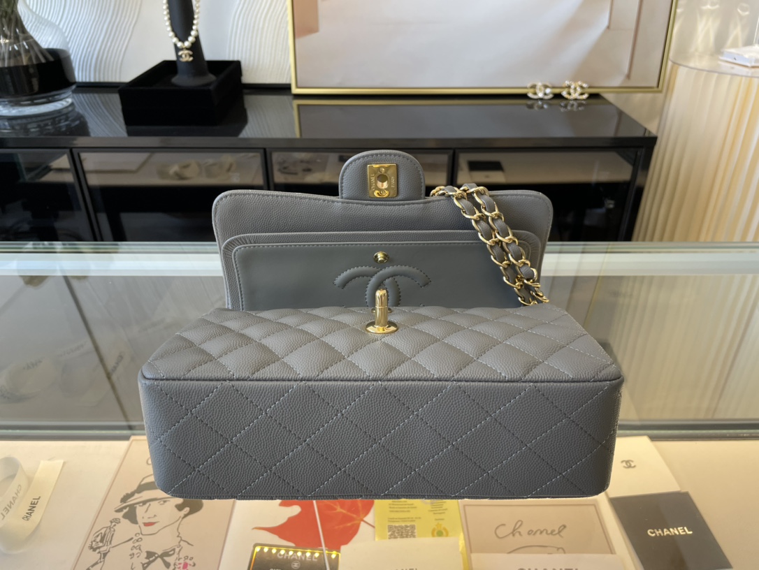 Ch@nel Flap Bag-Caviar-23CM