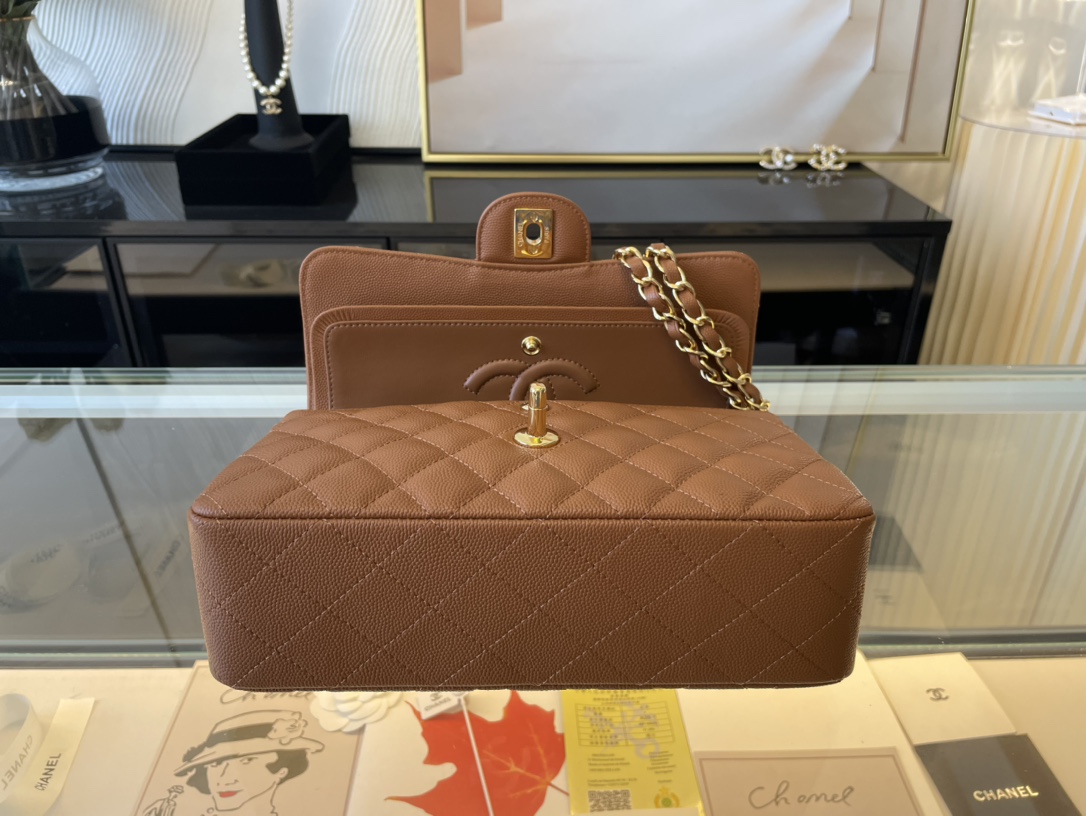 Ch@nel Flap Bag-Caviar-23CM