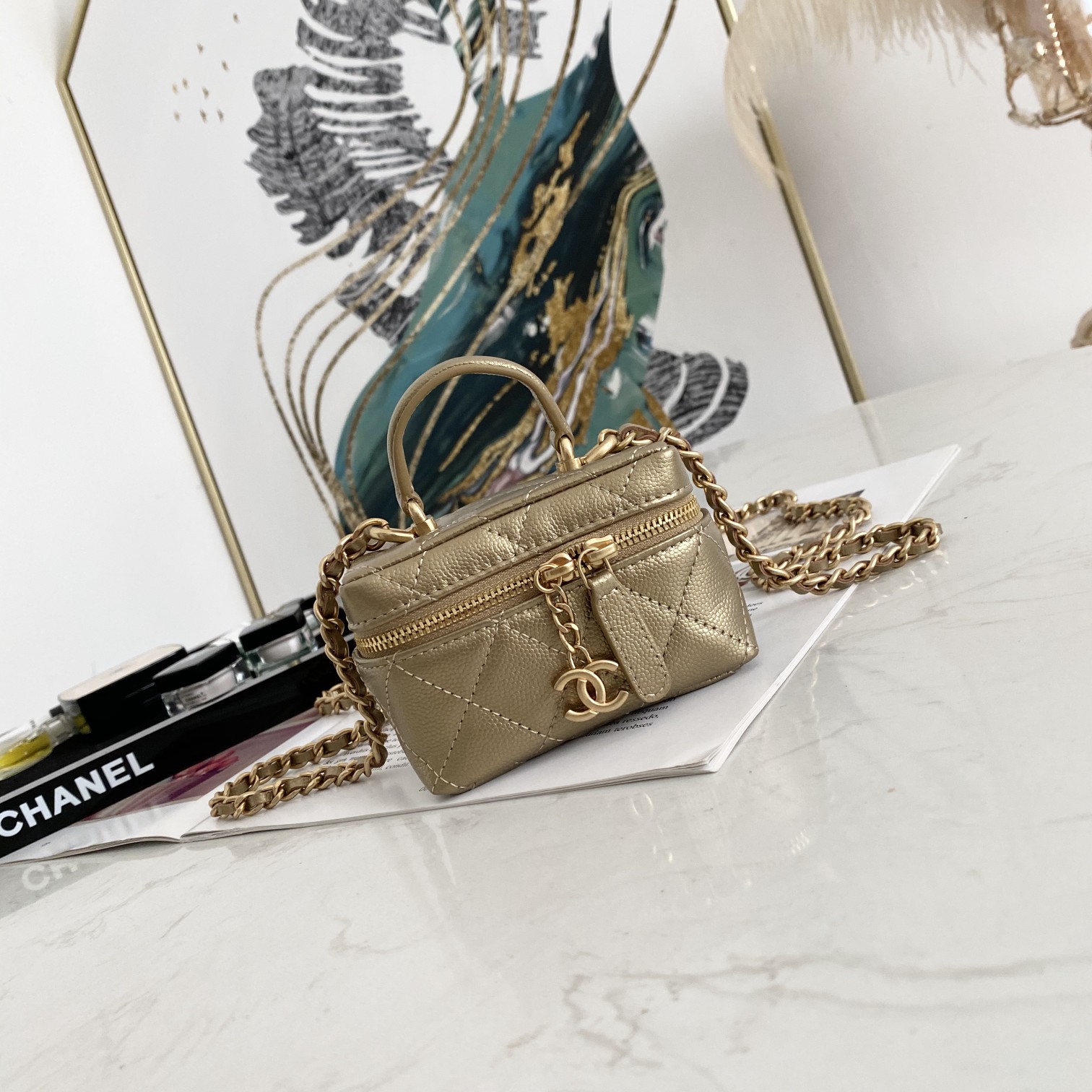 Ch@nel Vanity Bag-11.5x12x7CM