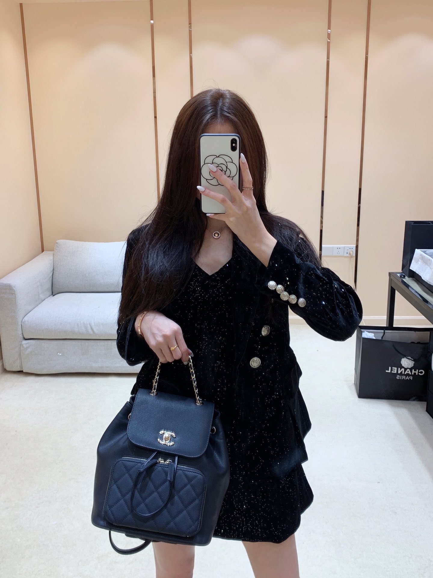 Ch@nel Backpack -25x24.5x17CM