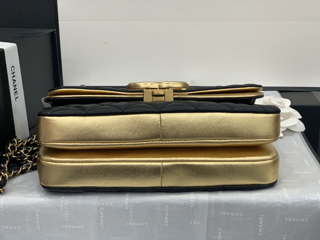 Ch@nel Flap Bag-22X7X13CM