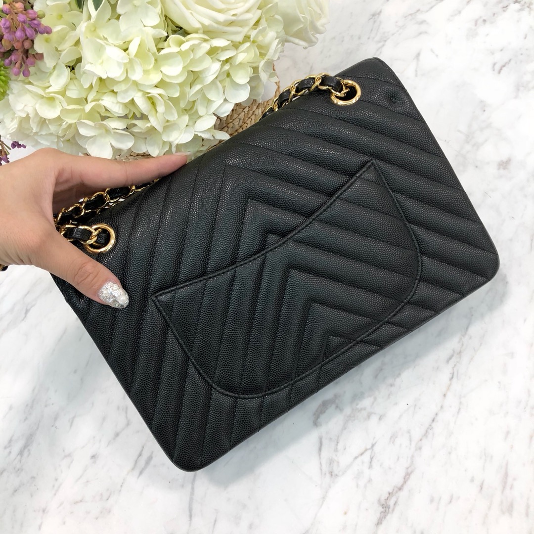 Ch@nel Flap Bag-Caviar Leather-25CM