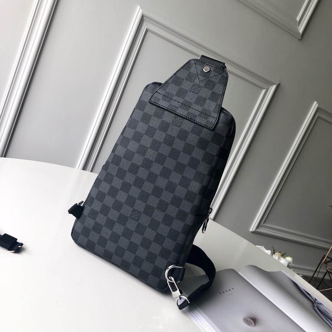 l0*is V*t0n damier graphite avenue bag-20 *31 *10cm
