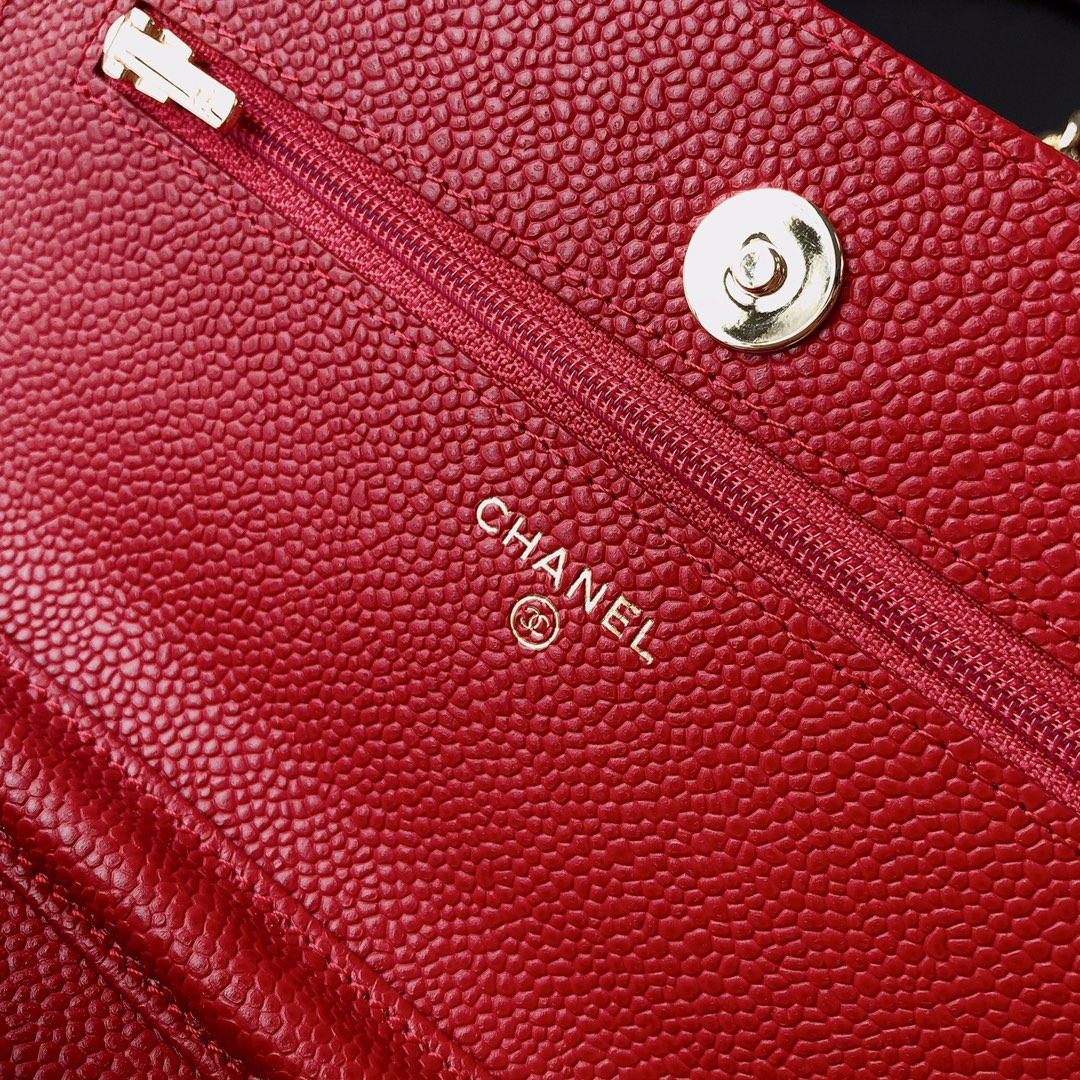 Ch@nel Wallet On Chain-Silver Hardware-19*12*3.5CM