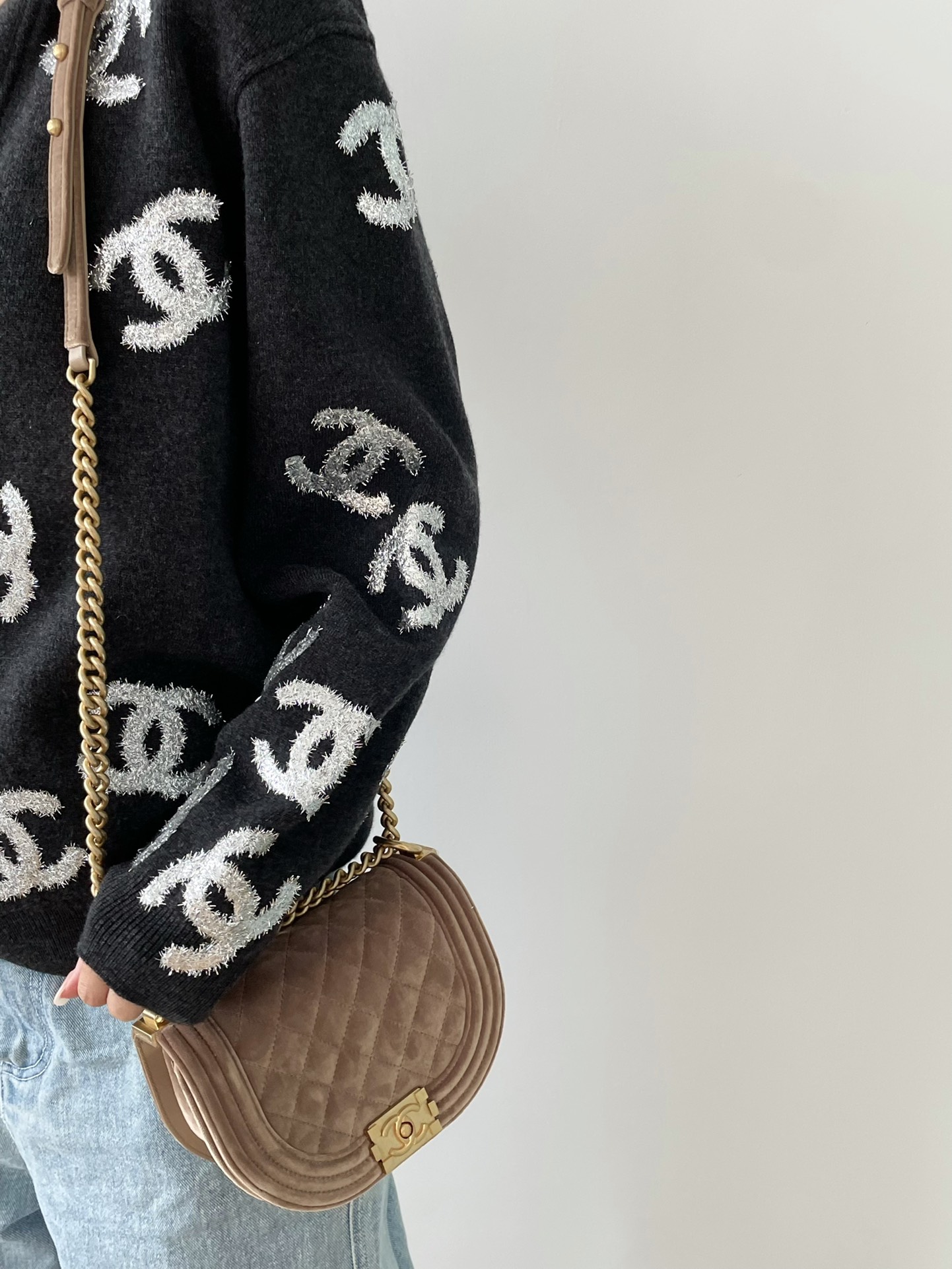 Ch@nel Boy Bag-18*12.5*6CM