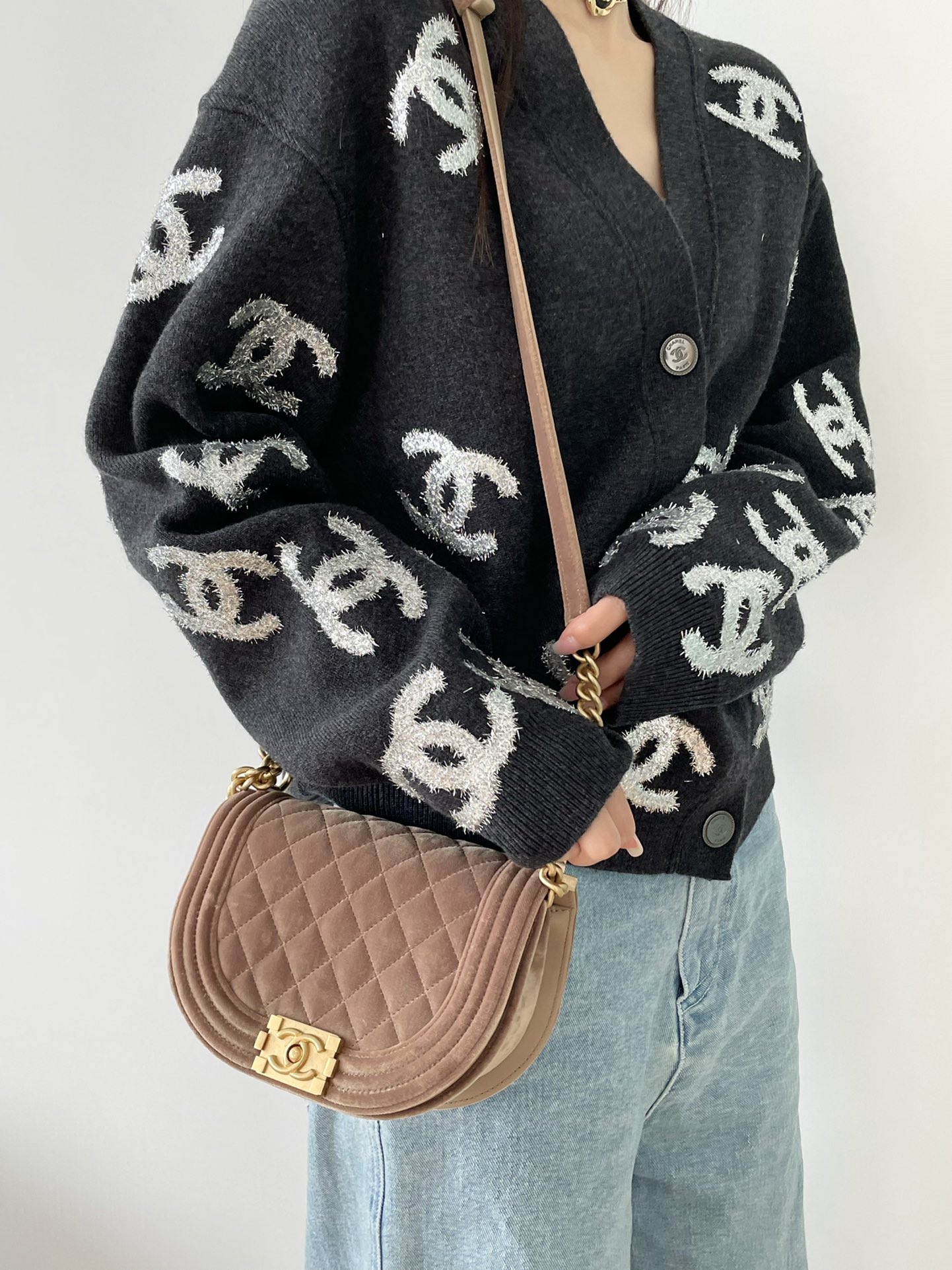 Ch@nel Boy Bag-18*12.5*6CM