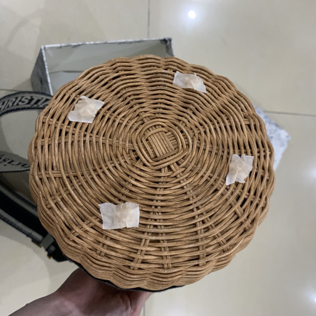 D*or bamboo woven round bag-18*19cm