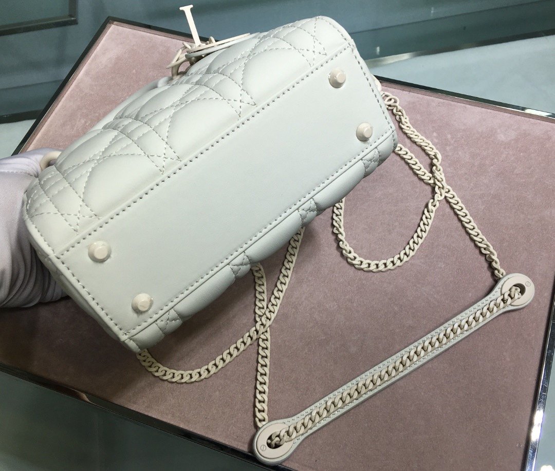 lady D*or with lambskin-17*15*8cm