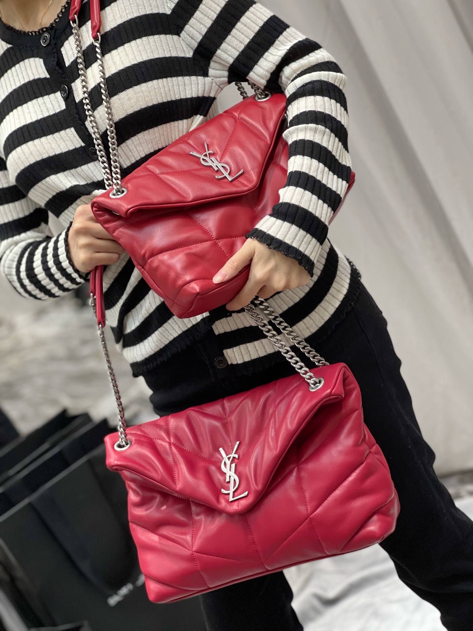 Y*L loulou puffer-lambskin leather