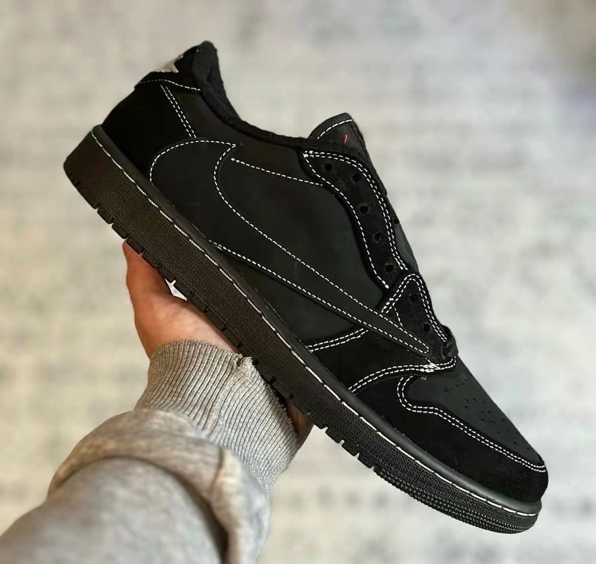 travis scott x air jordan 1 low og “black phanT0m” dm7866-001