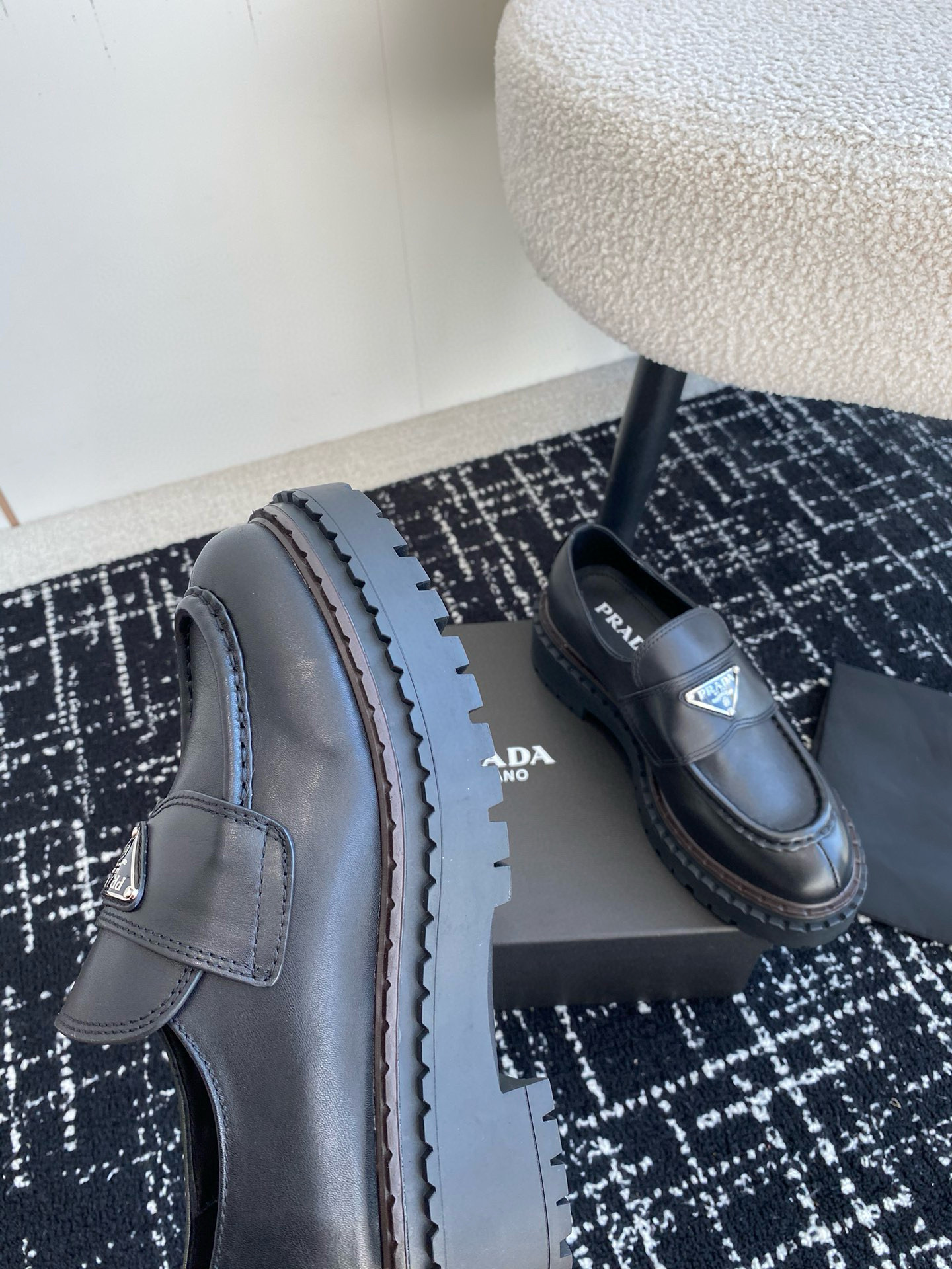 Pra*a loafers 2024ss-5cm