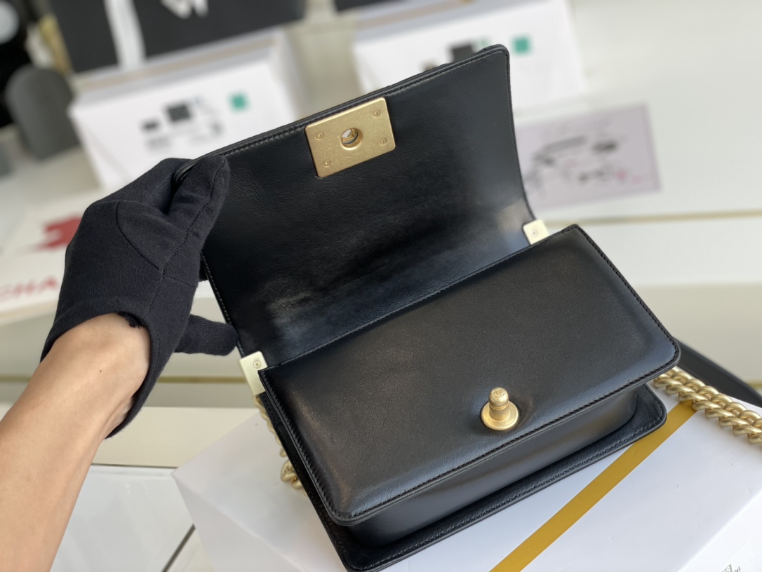 Ch@nel Boy Bag-Lambskin-20CM