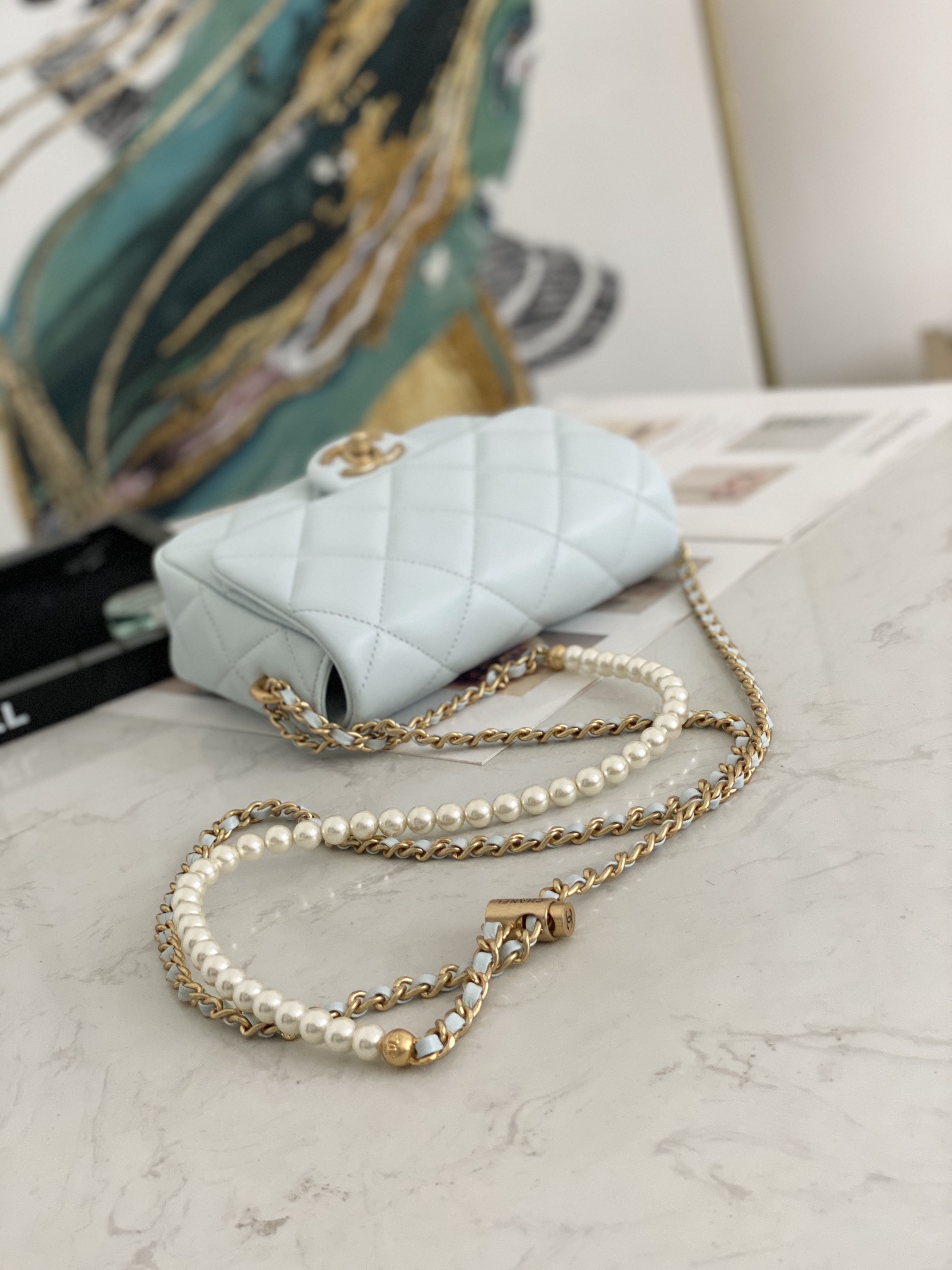 Ch@nel Flap Bag-13*19*6CM