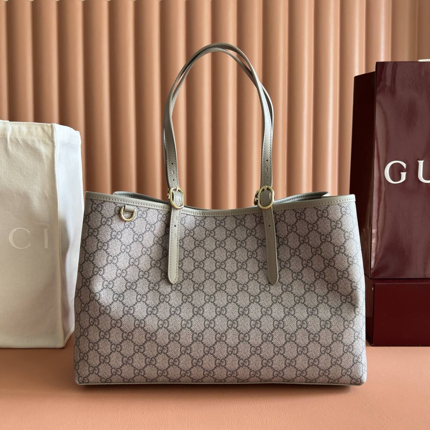 Guc*ci GG Emblem Bag-38*25*15CM