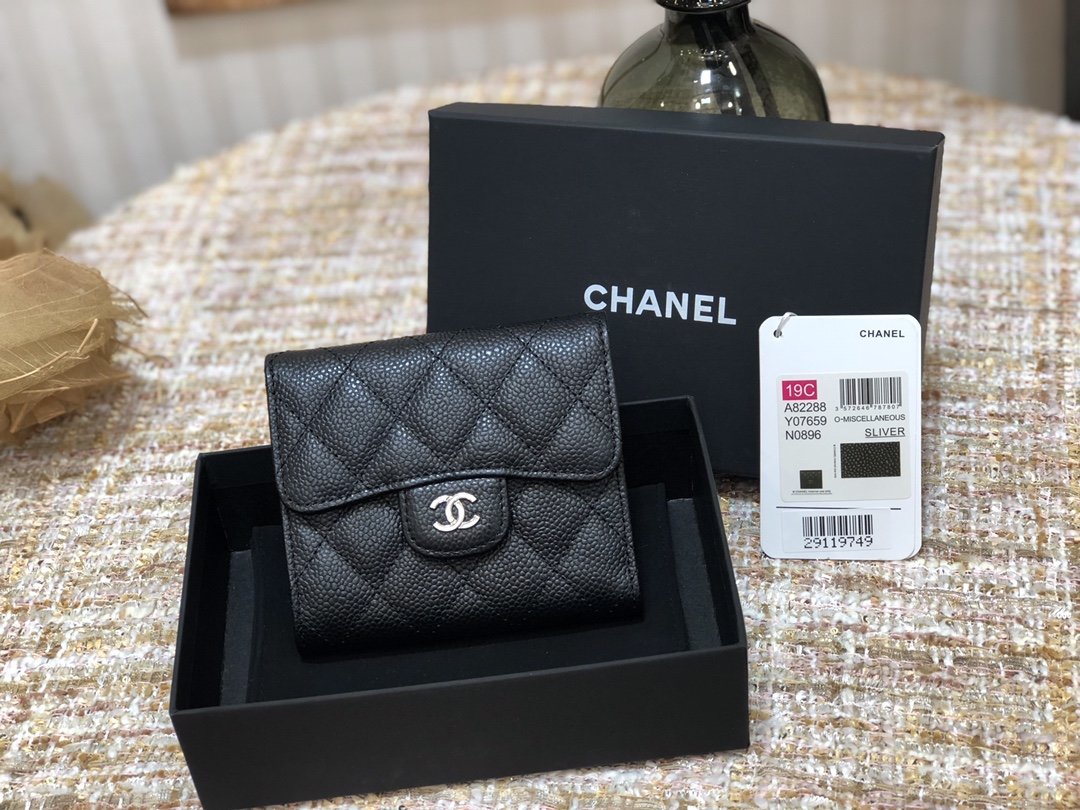 Ch@nel Wallet-Silver Harware-11*10CM