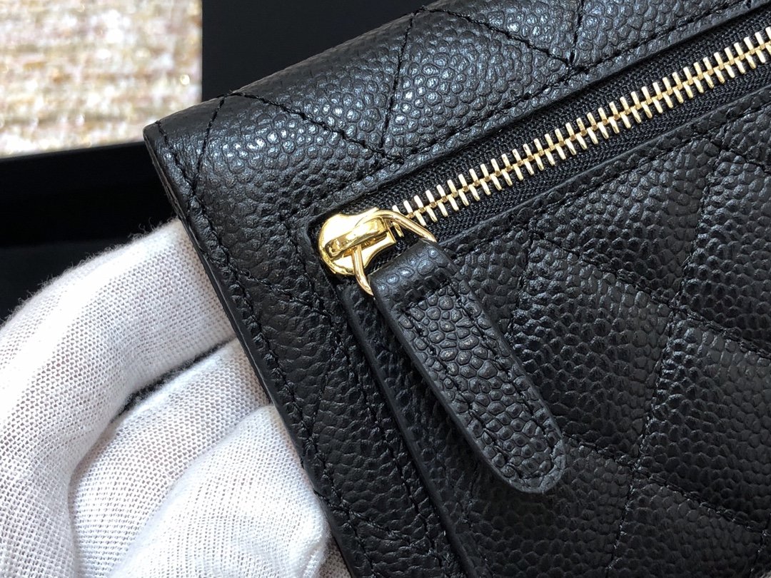 Ch@nel Wallet-Gold Harware-11*10CM