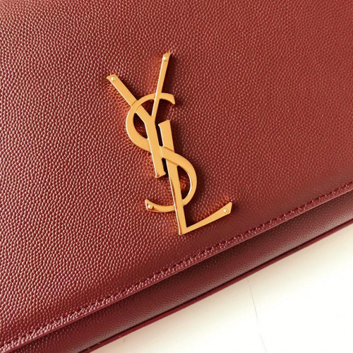 Y*L medium in grain de pouder embossed leather-24*14.5*5.5cm