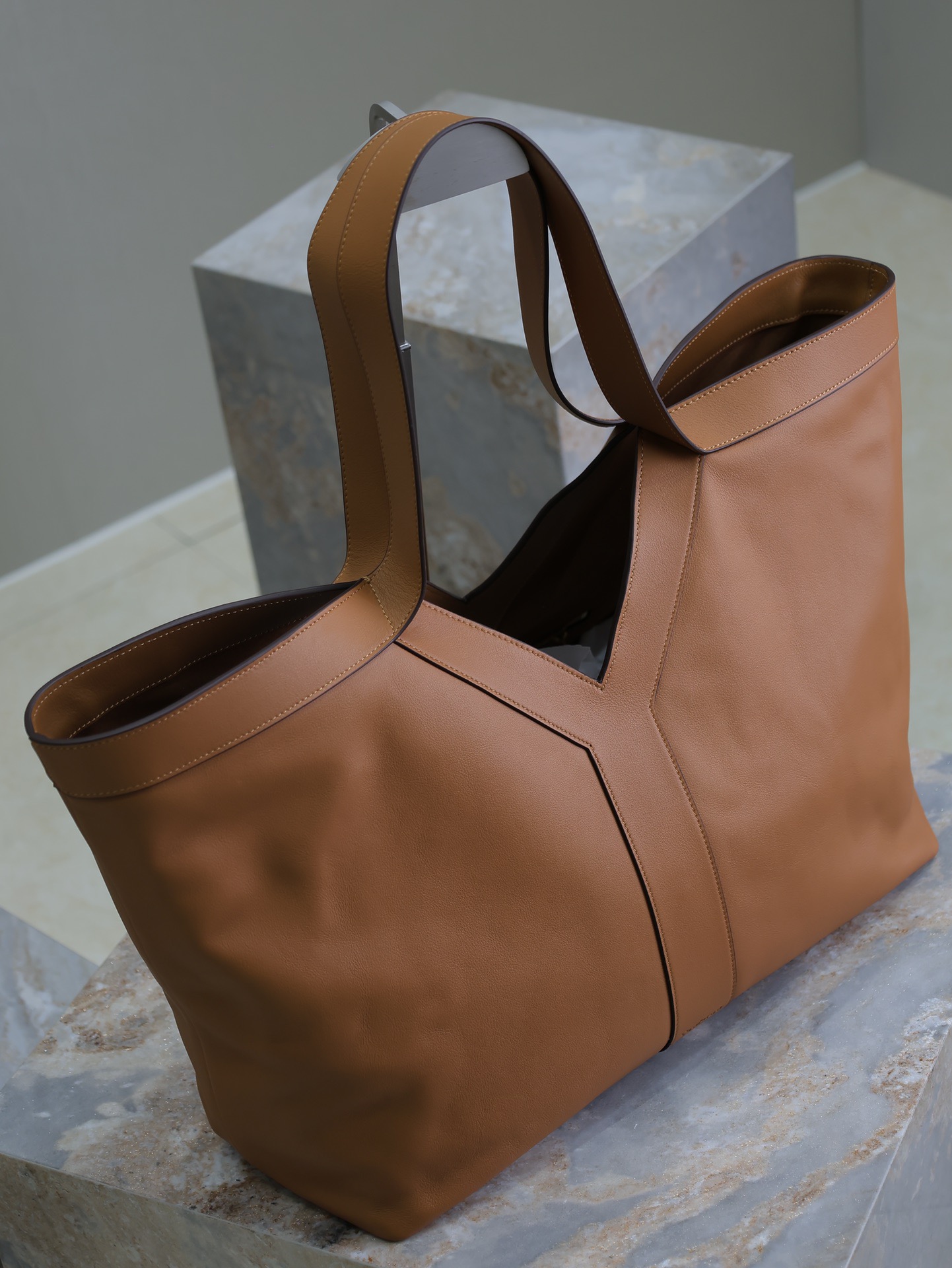 Sa1nt Lau*nt leather y tote 2024-38-50*33*16cm