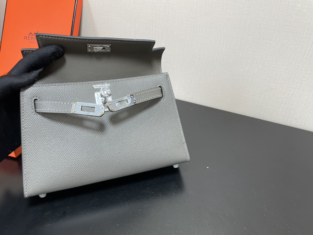 H**mes kelly-gold&silver hardware-19cm