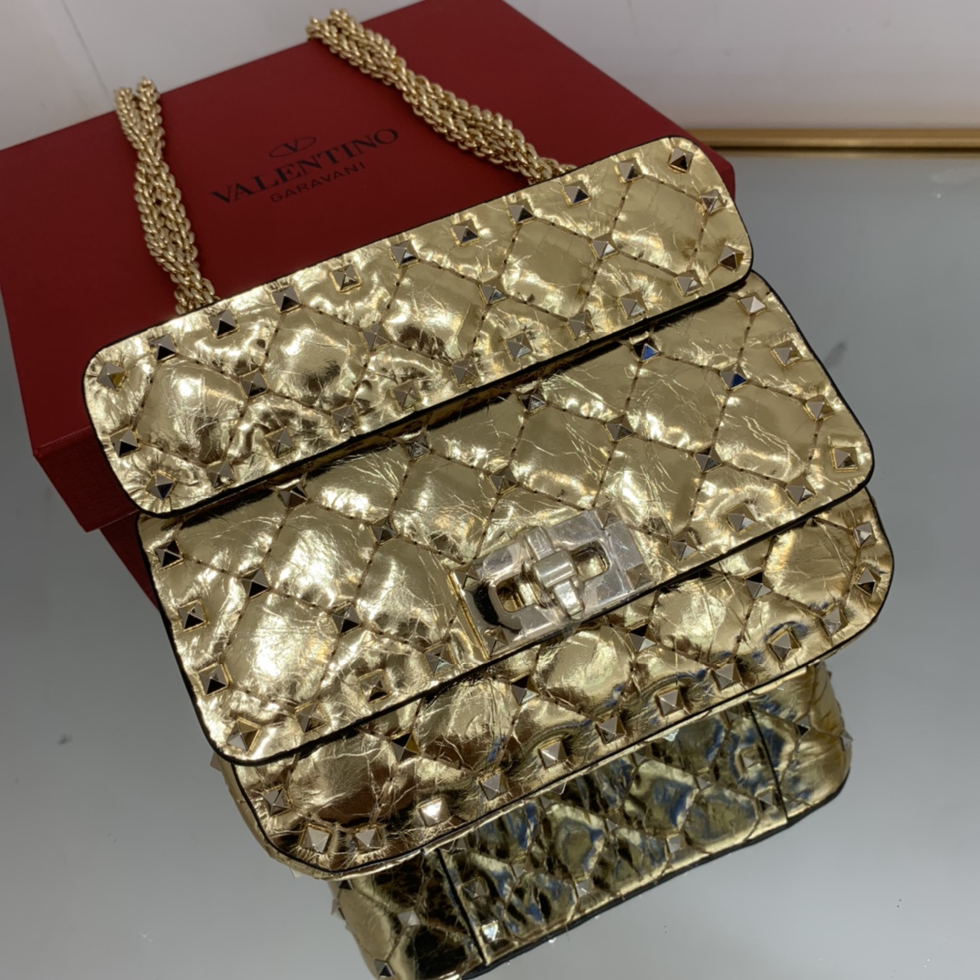 Va1e*ntin0 garavani rockstud spike bag-17x10x5.5cm