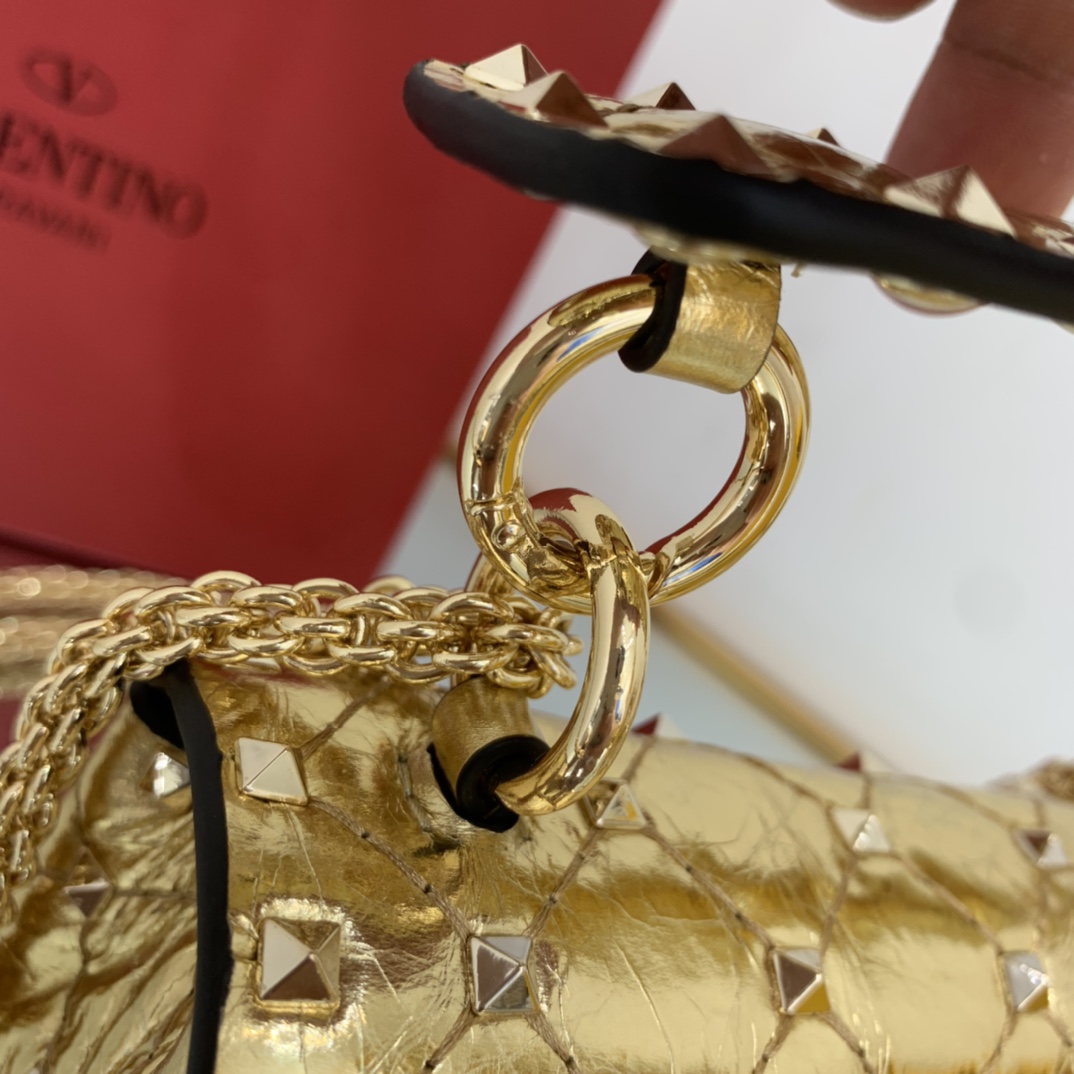 Va1e*ntin0 garavani rockstud spike bag-17x10x5.5cm