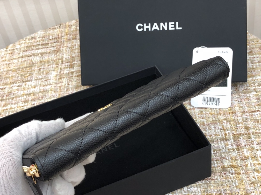 Ch@nel Wallet-Gold Hardware-19*10CM