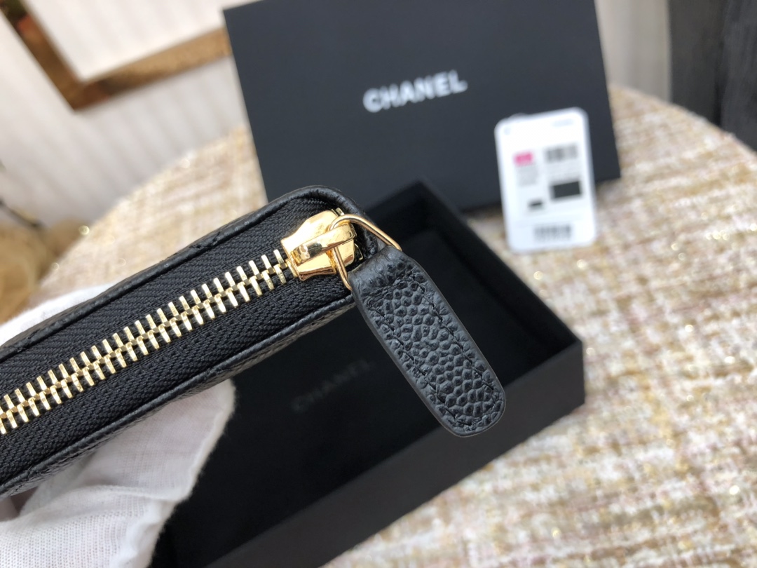 Ch@nel Wallet-Gold Hardware-19*10CM