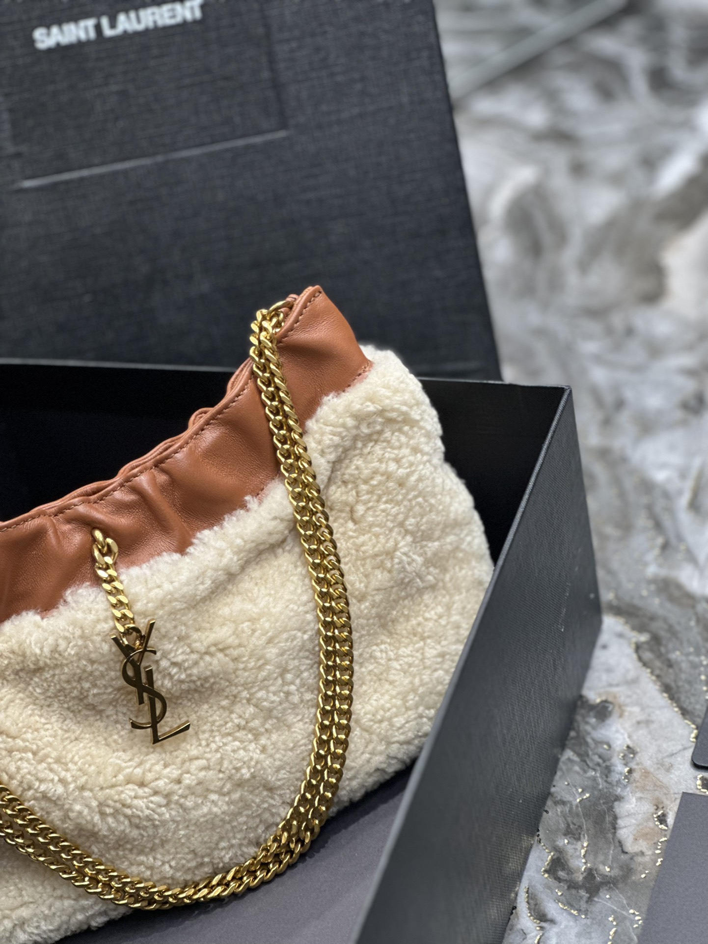 Y*L mini leather shoulder bbag-24x14x4cm