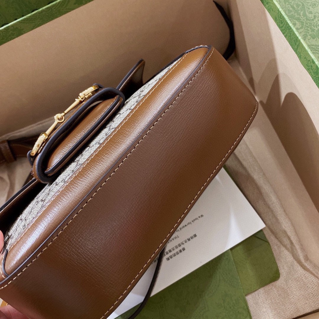 G*u*i 1955 horsebit shoulder bag-20.6*14.4*5.1cm