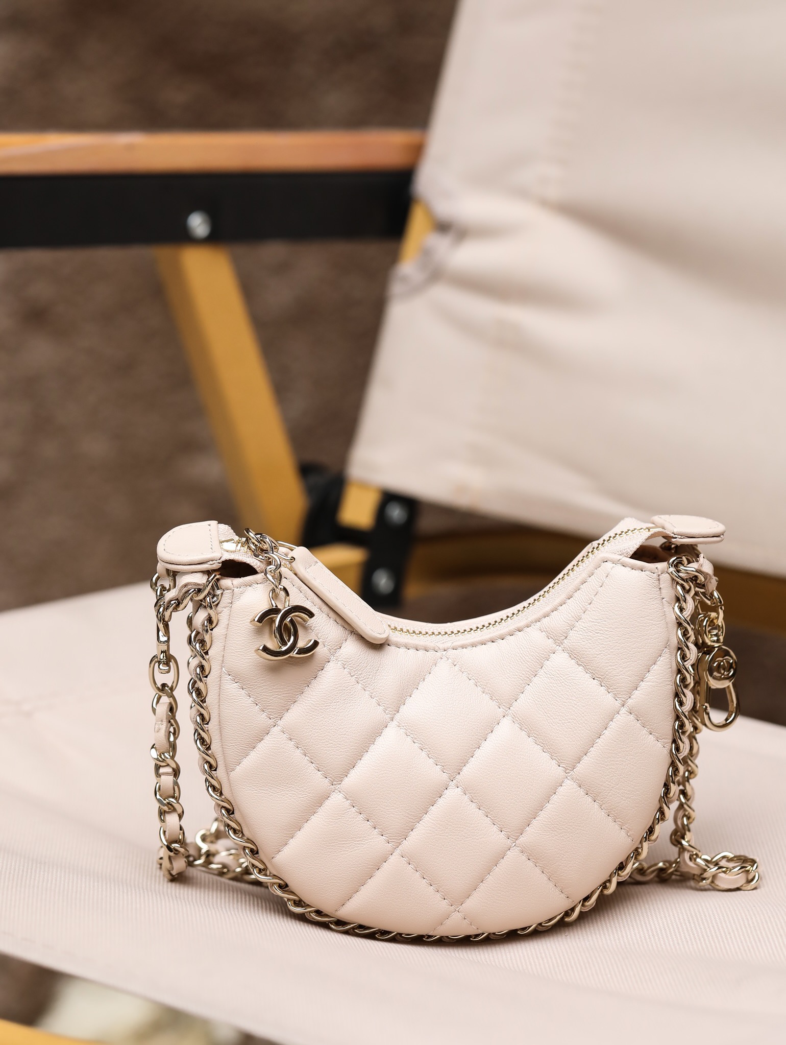 Ch@nel 23SS Moon Bag-16*10/22*14CM