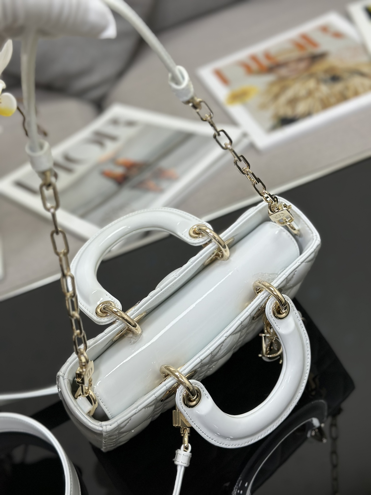 lady D*or handle bag-22*12*6cm