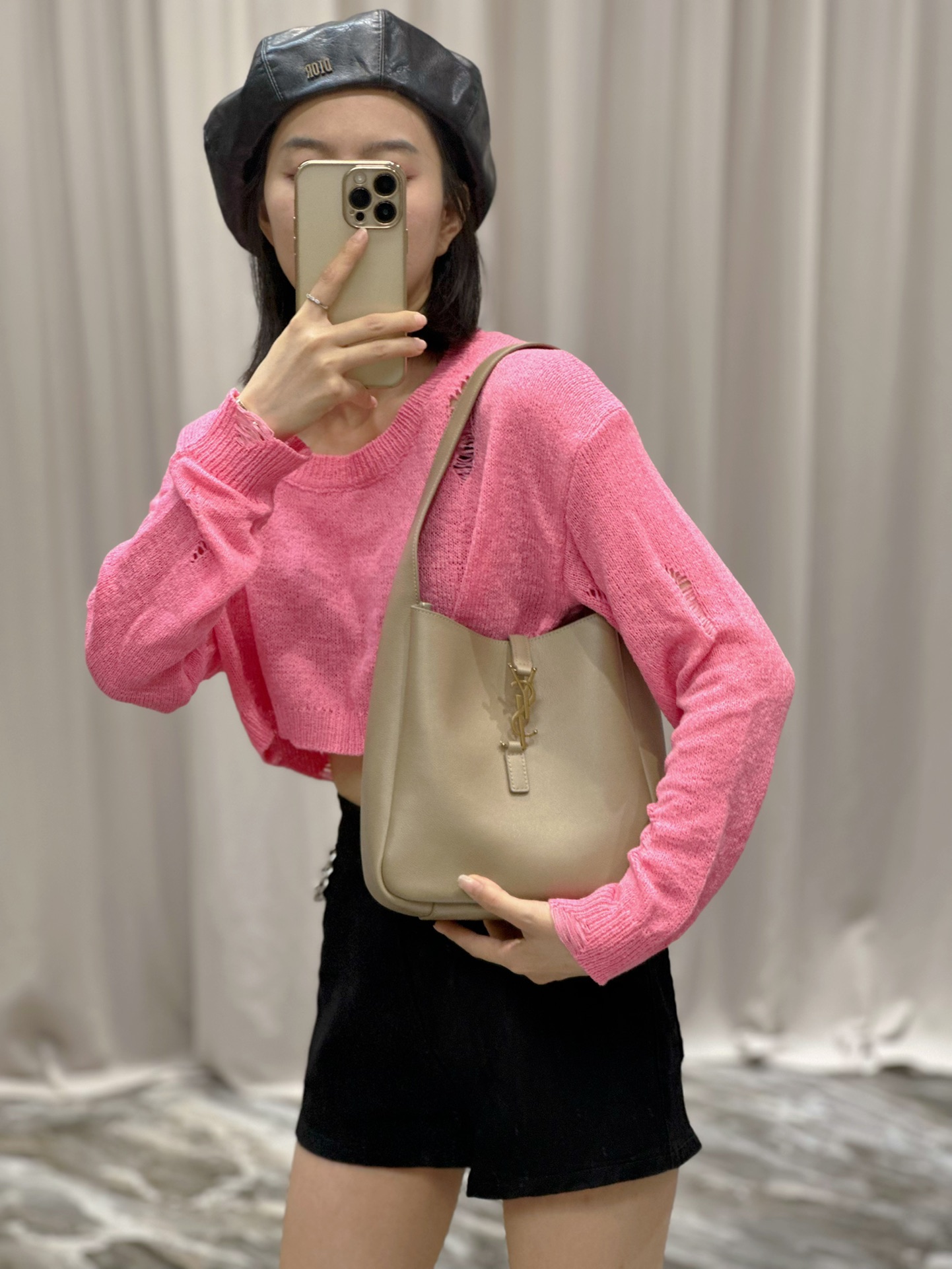 Y*L le5a7 vintage bag-23×22×8.5cm