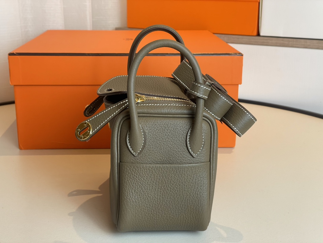 H**mes lindy 19-tc leather-19cm