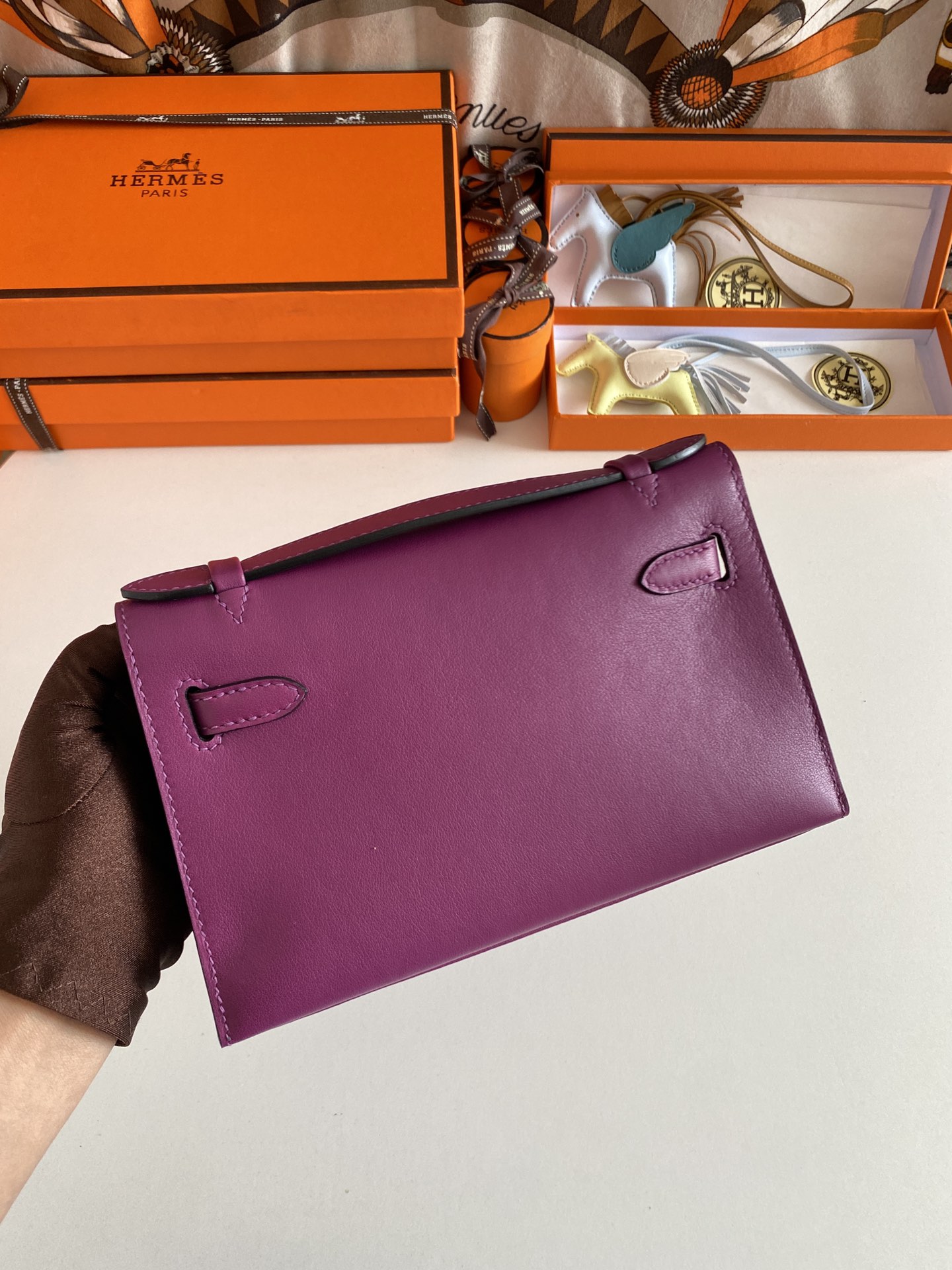 H**mes mini kelly pochette-swift -22cm