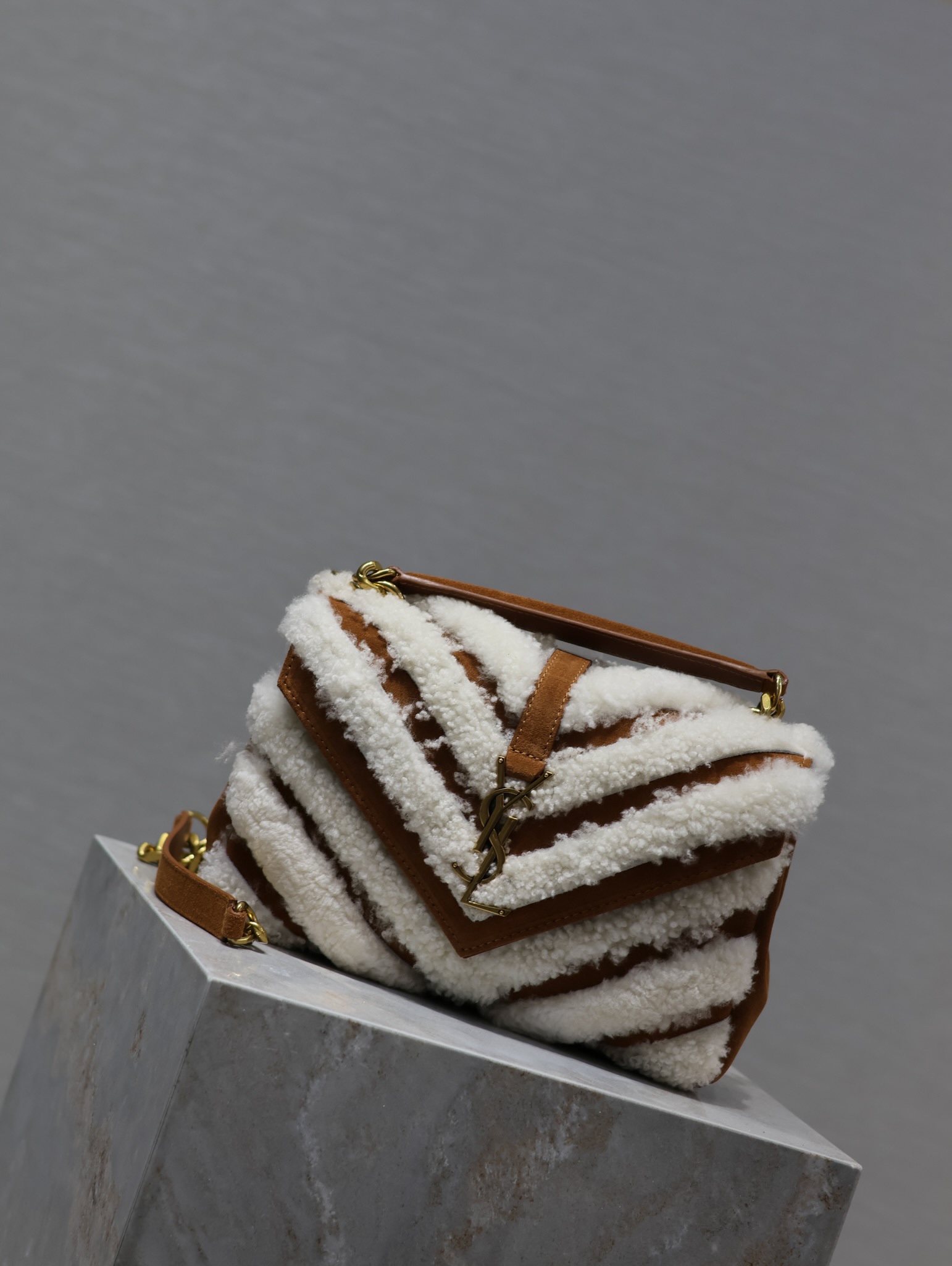 YS L Monogram College Bag-24*17*7CM