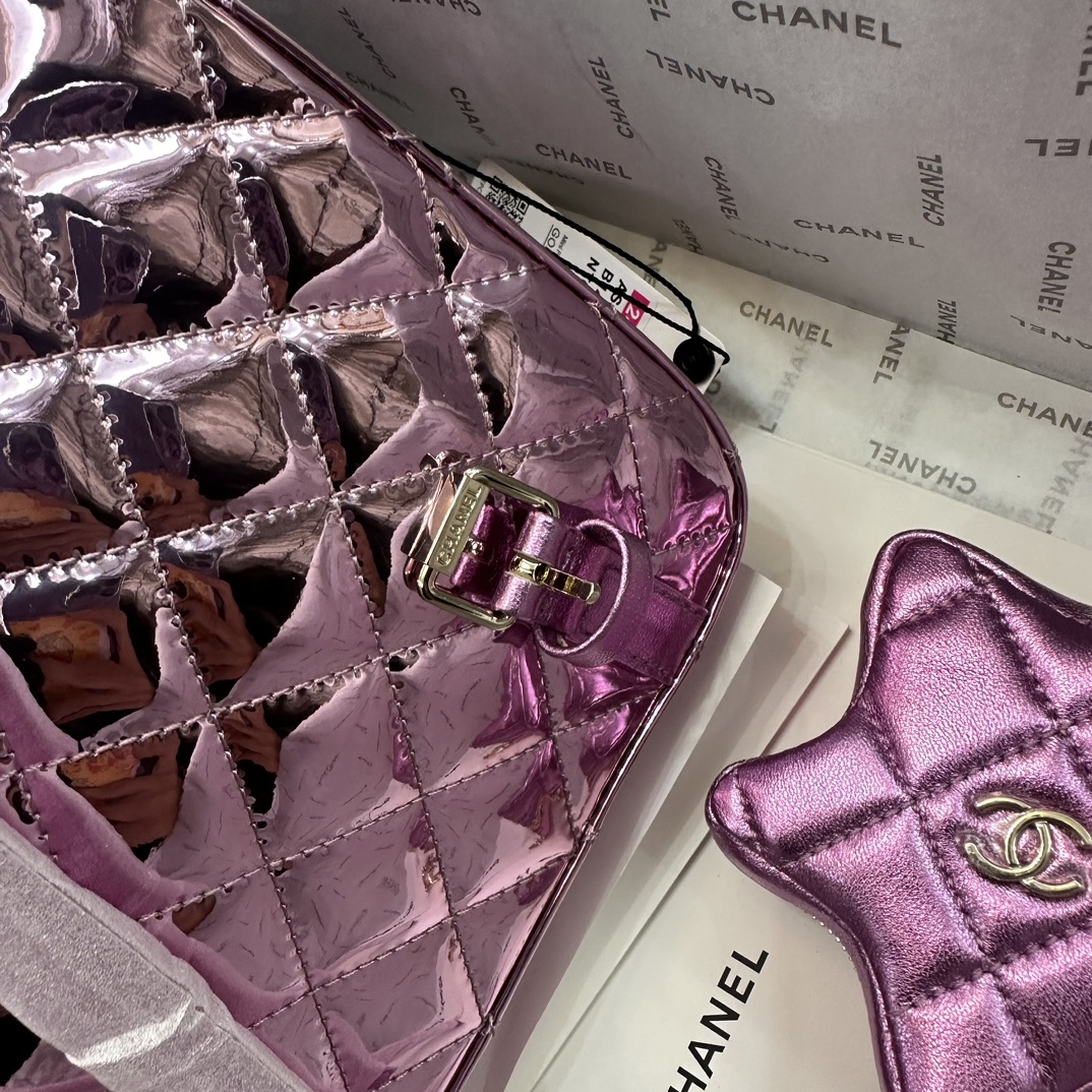 Ch@nel 2024SS Backpack & Star Coin Purse-18.5*23.5*8.5CM