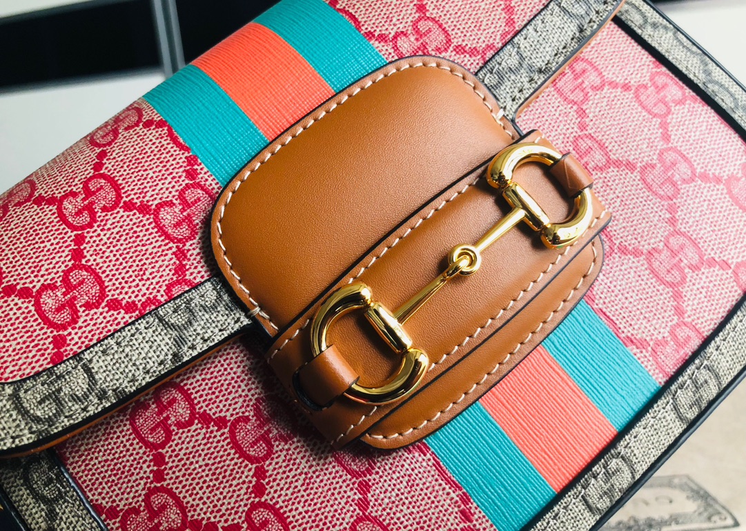 G*u*i 1955 horsebit shoulder bag-20.6*14.4*5.1cm