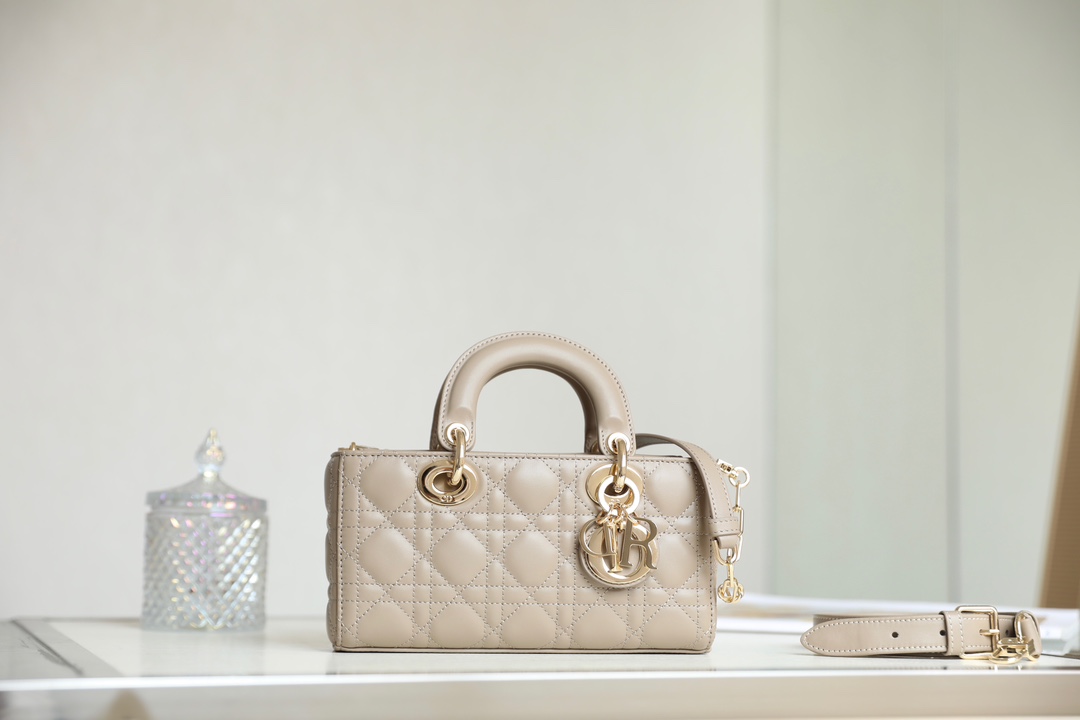 D*or d-joy bag(beige color)-22.5*6*11.5cm