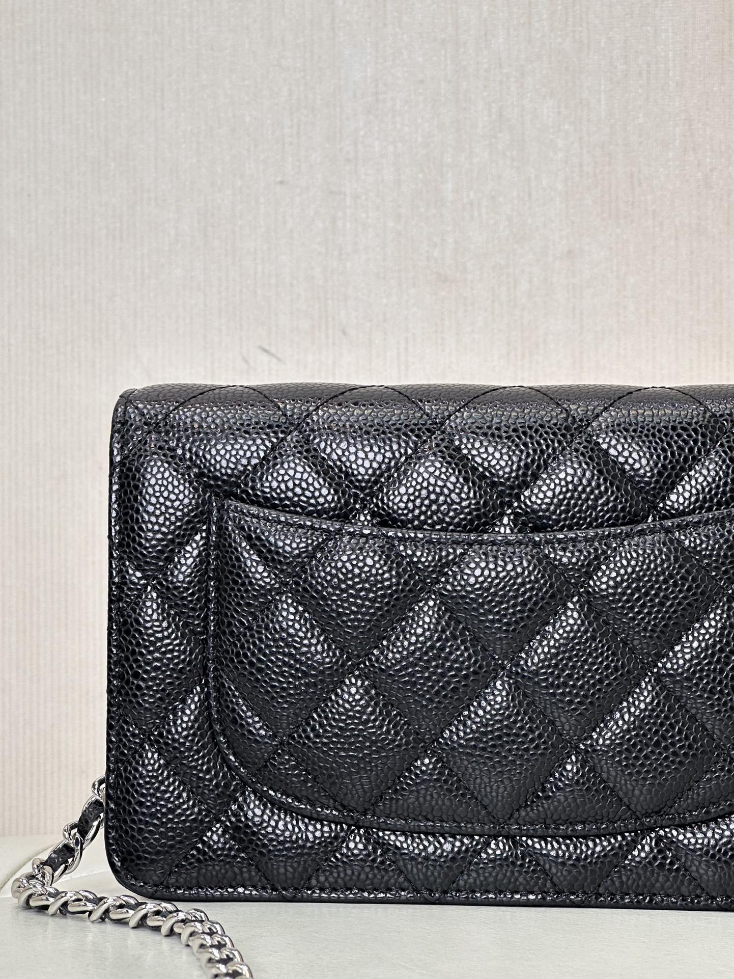 Ch@nel Wallet On Chain-Silver Hardware-19*12*3.5CM