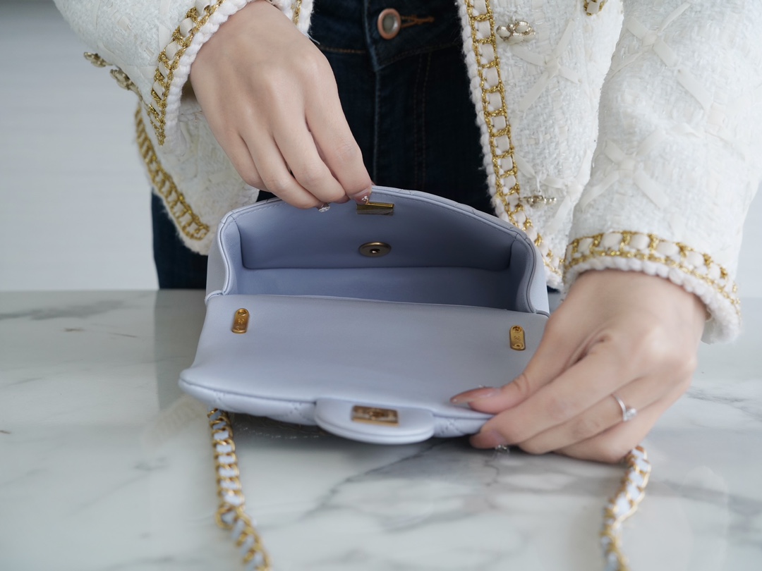 Ch@nel Flap Bag-12.5*17*5CM