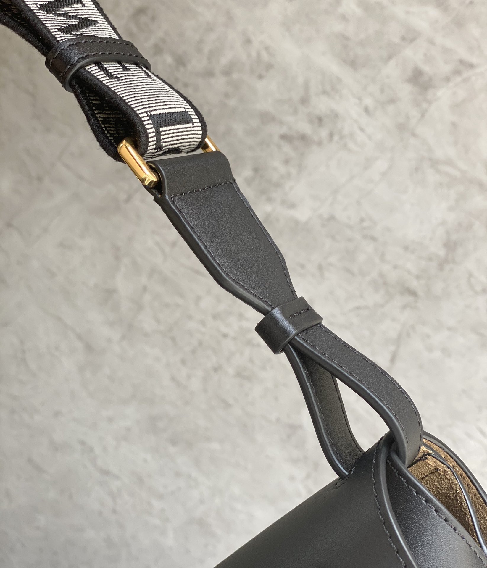 L0ew* puzzle gatedual bag-25*19*11.5cm