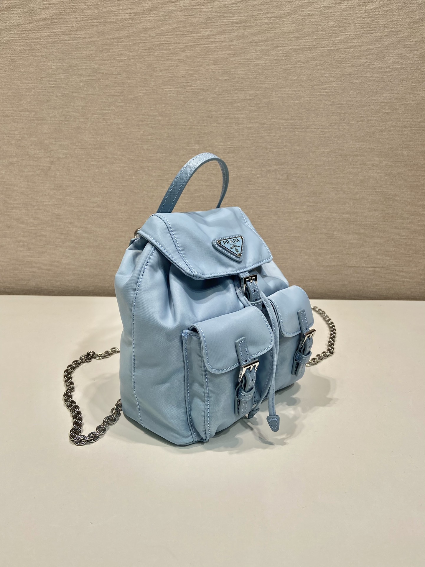 Pra*a re-nylon 1bh029 backpack-17*18.5*8cm