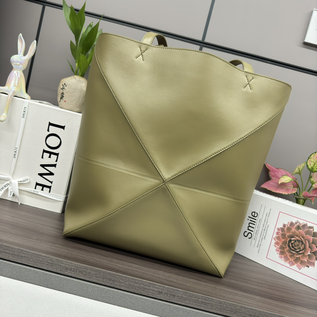 L0ew* puzzle fold leather tote-42*18*41cＭ