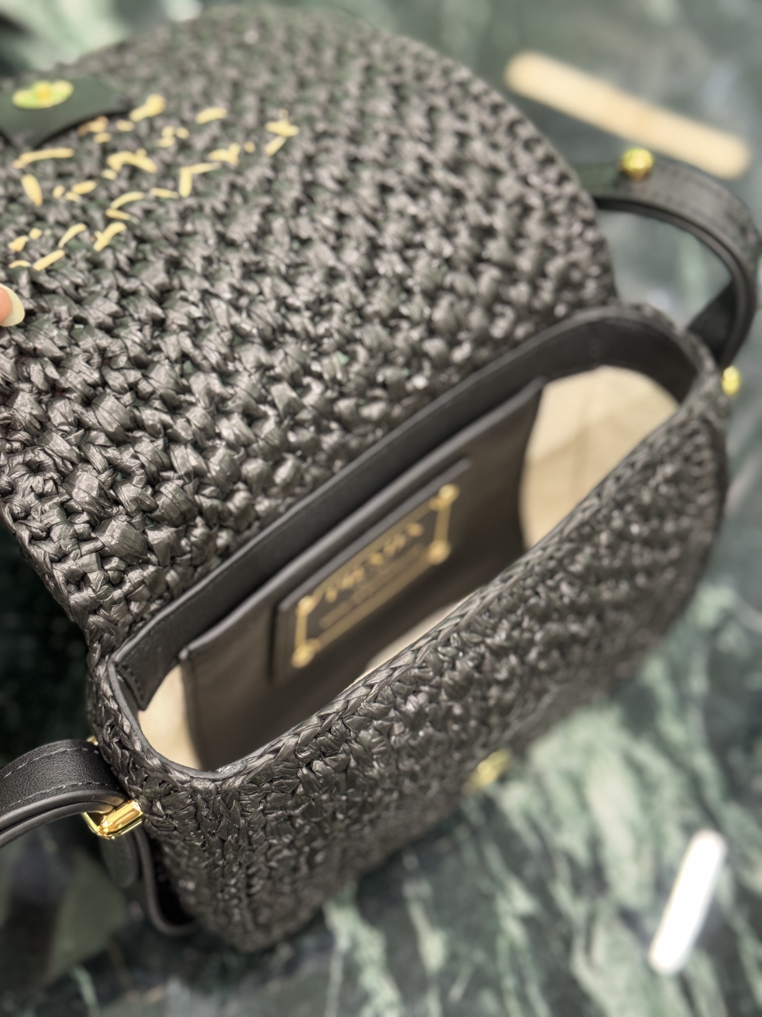 Pra*a woven bag-1bd362-6*12*6cm