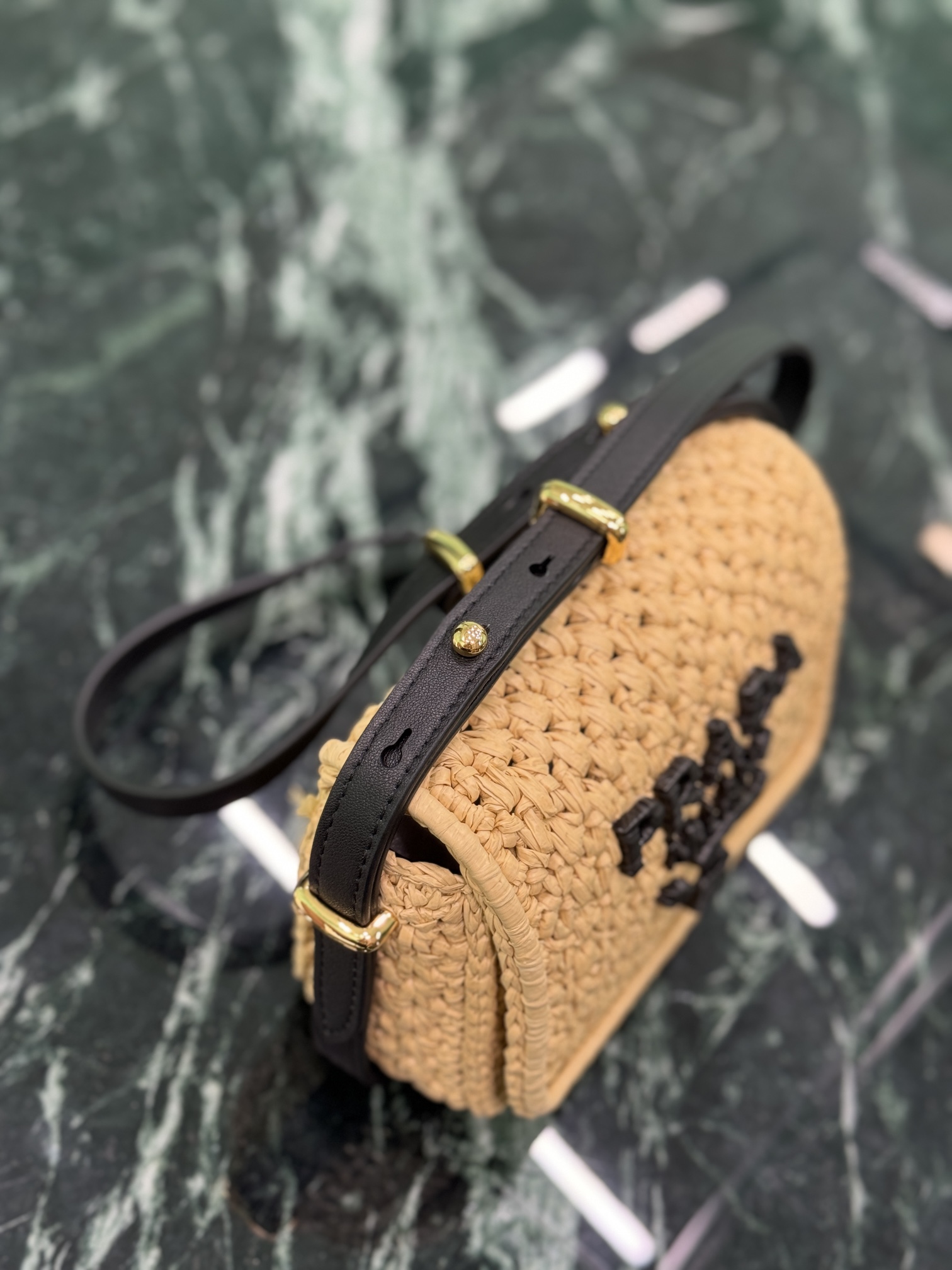 Pra*a woven bag-1bd362-6*12*6cm