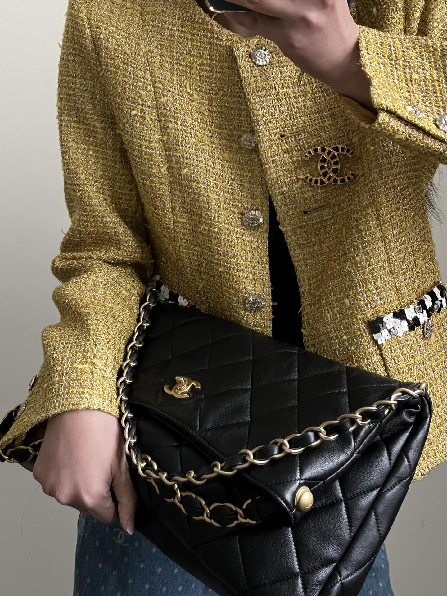 Ch@nel 24P Maxi Hobo-30×17.5×6&37×26.5×9CM